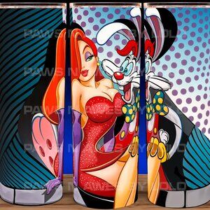 Who Framed Roger Rabbit With Jessica Rabbit Abstract Cup Mug Tumbler 20oz